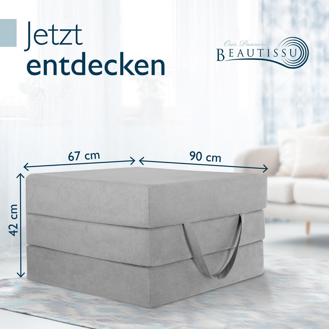 Klappmatratze faltbar 200x90 cm Visco-Schaum Härtegrad H3 mit Tasche - Bild 9
