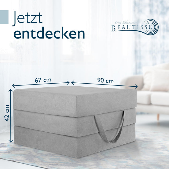 Klappmatratze faltbar 200x90 cm Visco-Schaum Härtegrad H3 mit Tasche - Bild 9