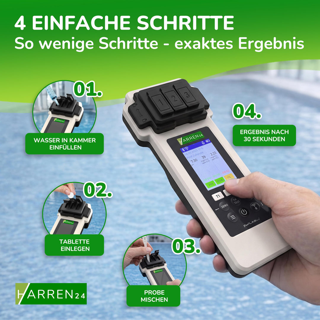 Pool-Photometer elektronisch 24 Parameter Bluetooth Wi-Fi mit 170 Testtabletten - Bild 2