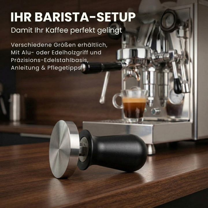 Espresso Tamper kalibriert 35 lbs Sandelholzgriff 54 mm - Bild 7