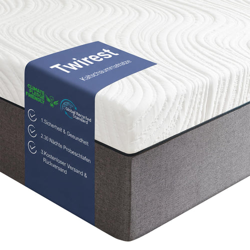 Kaltschaummatratze 140x200 cm mit Gel-Memory-Foam 20 cm hoch