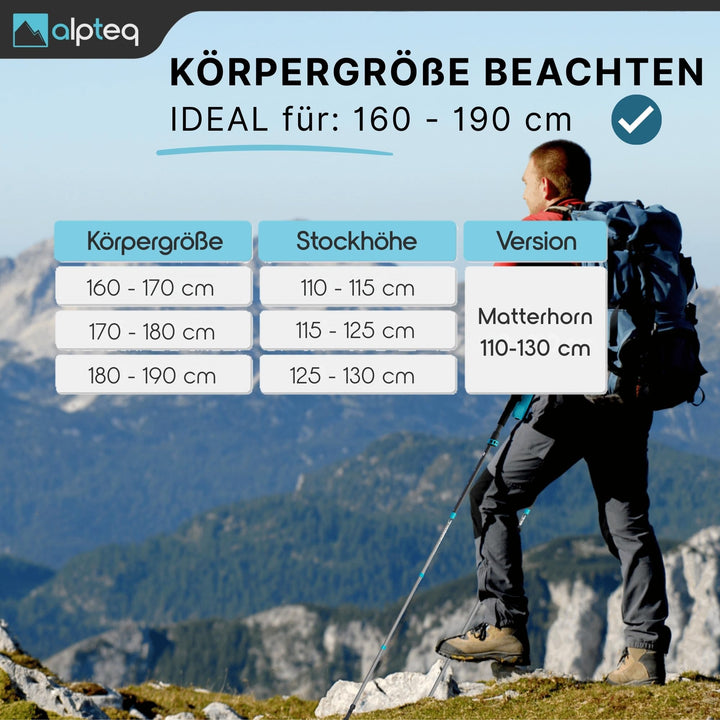 Wanderstöcke faltbar Carbon-Zicral Hybrid 110-130 cm ultraleicht - Bild 7
