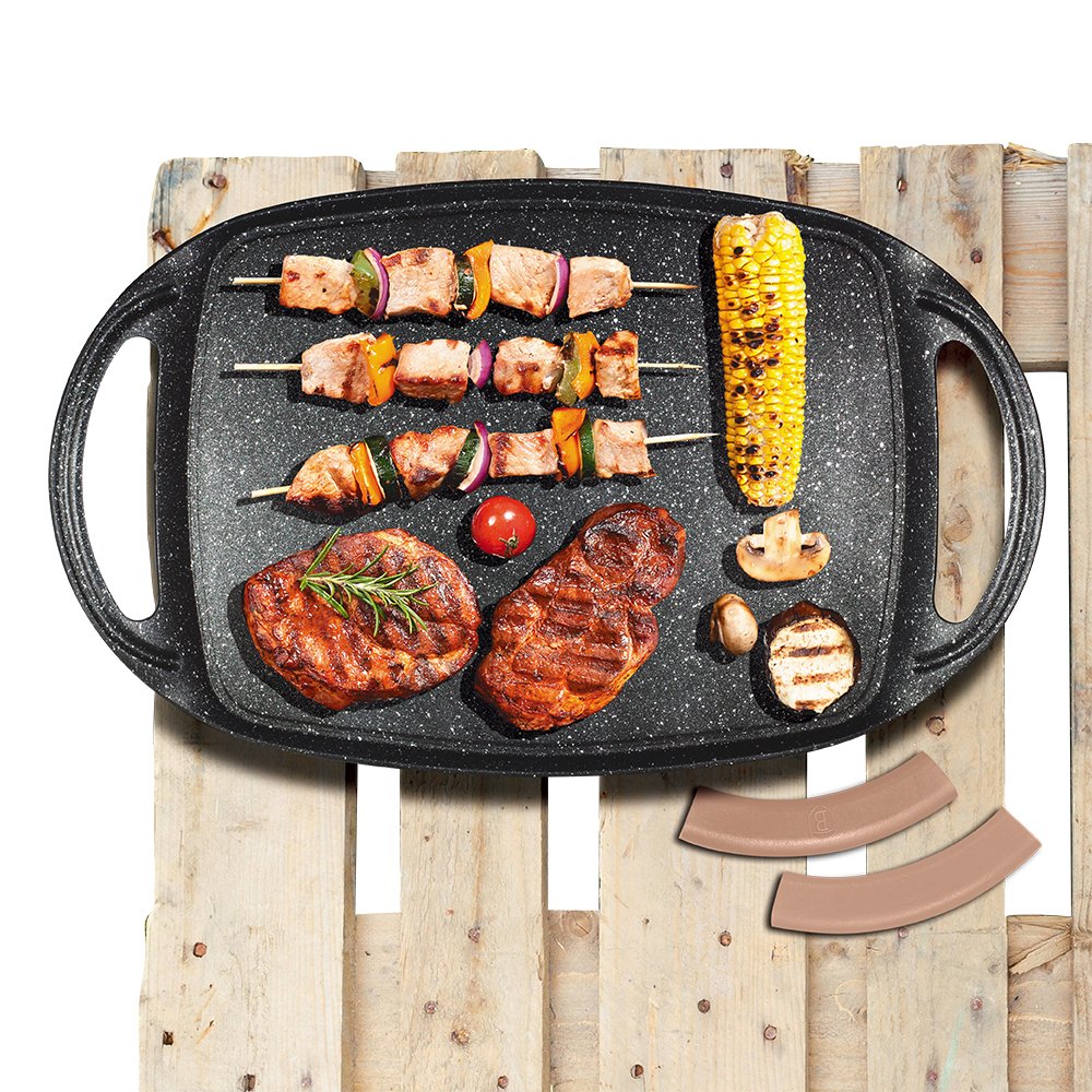 Bratpfannen-Set Aluminium Roségold 22+26cm mit Grillplatte Induktion - Bild 7
