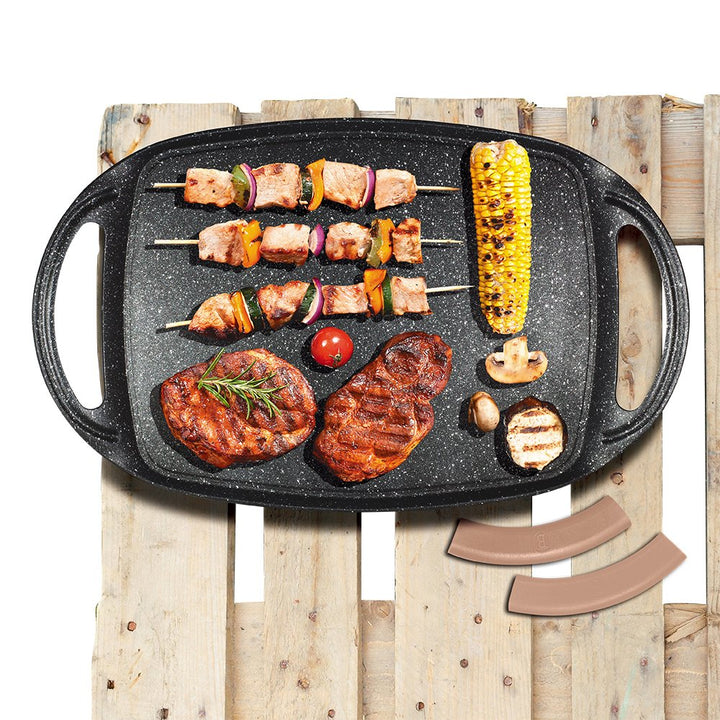 Bratpfannen-Set Aluminium Roségold 22+26cm mit Grillplatte Induktion - Bild 7