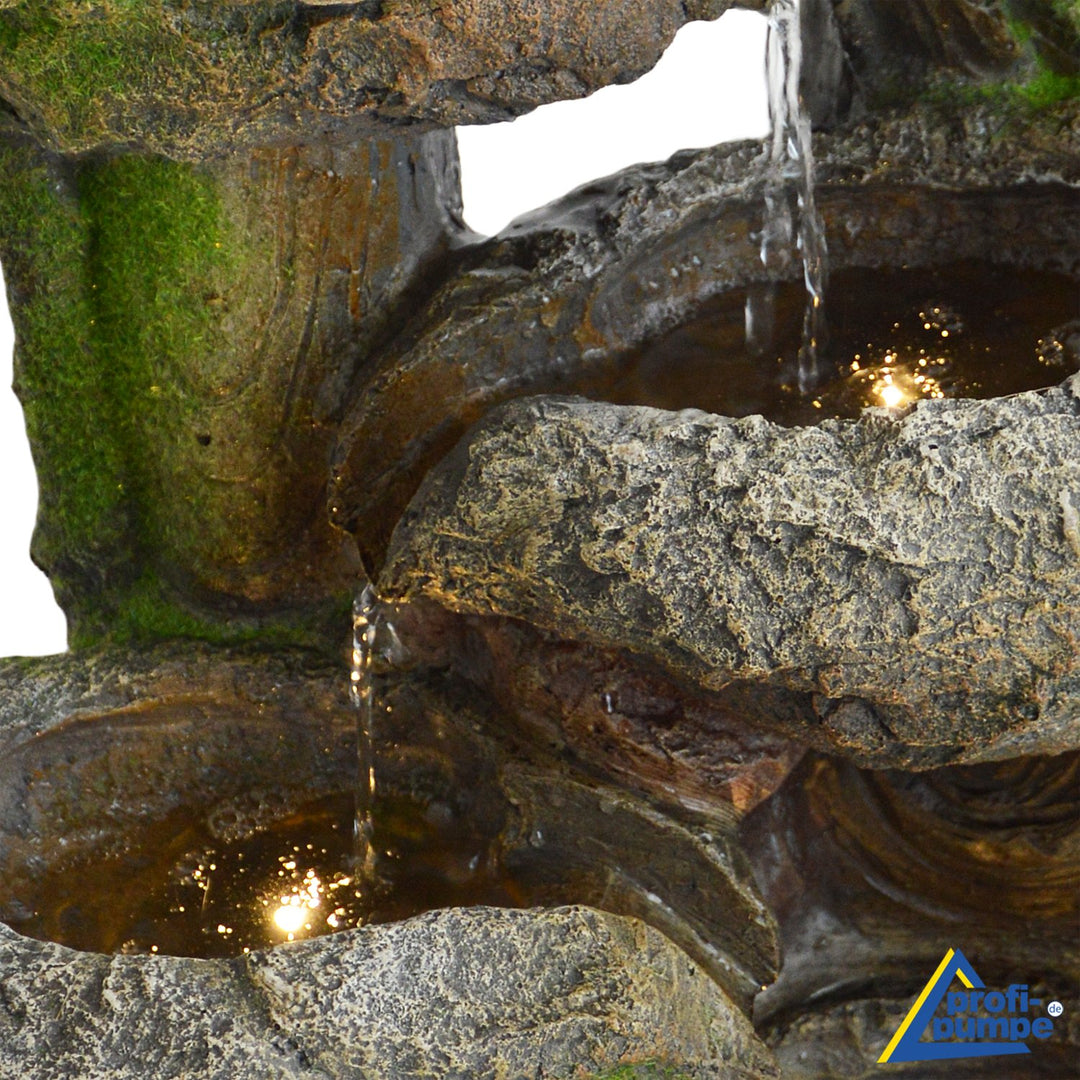 Gartenbrunnen Baumstumpf mit LED-Licht Polyresin Indoor Outdoor 57cm - Bild 5