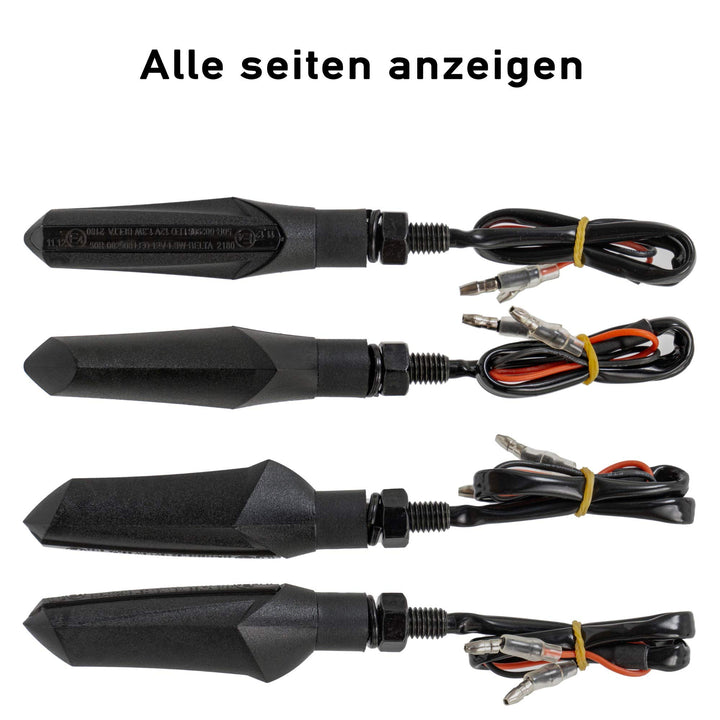 Motorrad-Blinker LED Laufeffekt Sequential Schwarz IP67 4er-Set - Bild 4