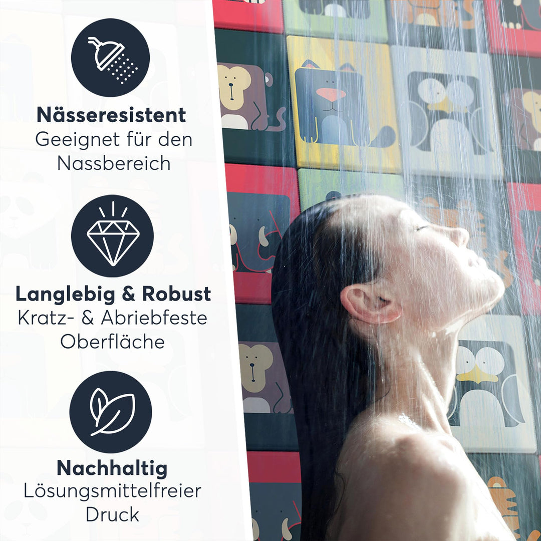 Fliesenfolie Mosaik Vinyl selbstklebend 15x20 cm 42er-Set Bad Küche - Bild 5