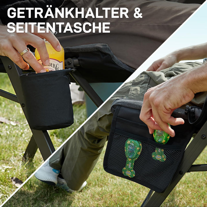 Campingstuhl faltbar gepolstert 4-fach verstellbar bis 150 kg - Bild 7