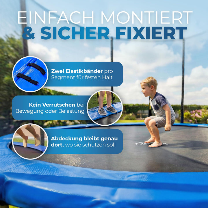 Trampolin Randabdeckung Ø 427–430 cm blau PVC 27 cm breit - Bild 6