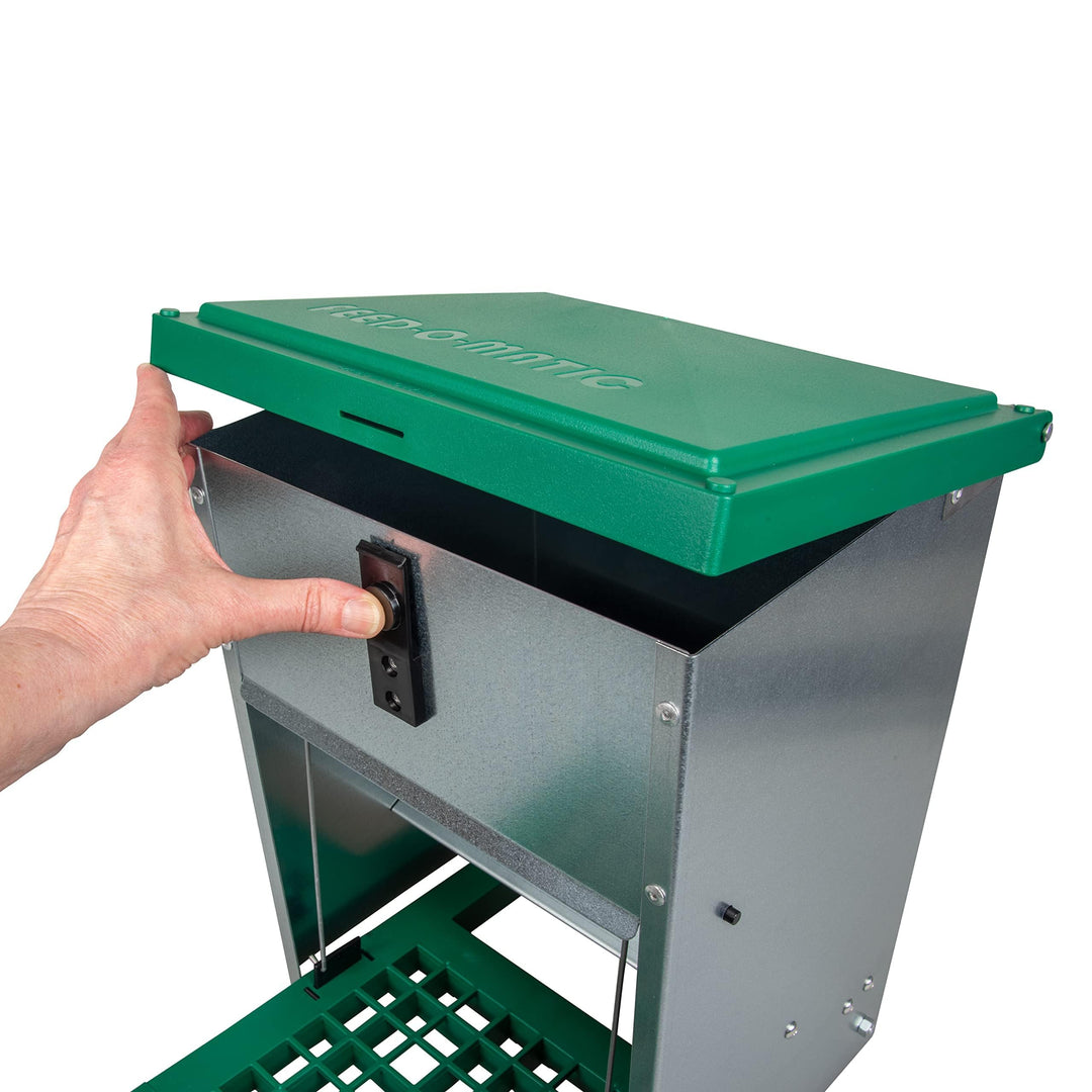 Hühner Futterautomat mit Trittplatte 5 kg verzinkt Blech - Bild 6