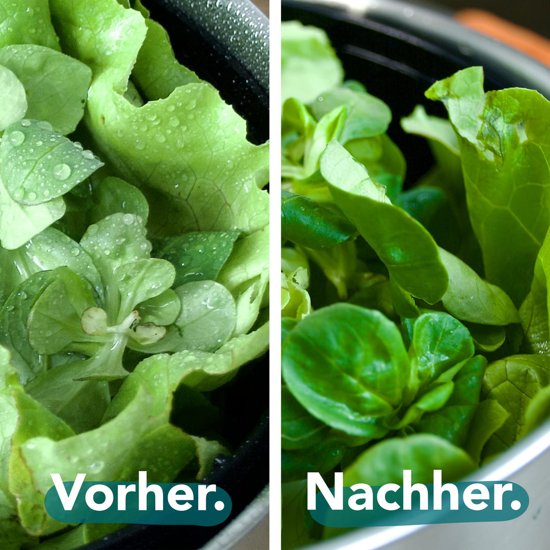 Salatschleuder Edelstahl 4,5 L mit Gemüsehobel 5 Klingen - Bild 3
