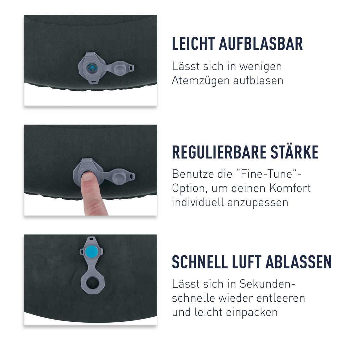 Aufblasbares Reisekissen XL Ultralight 56x36cm für Camping - Bild 6