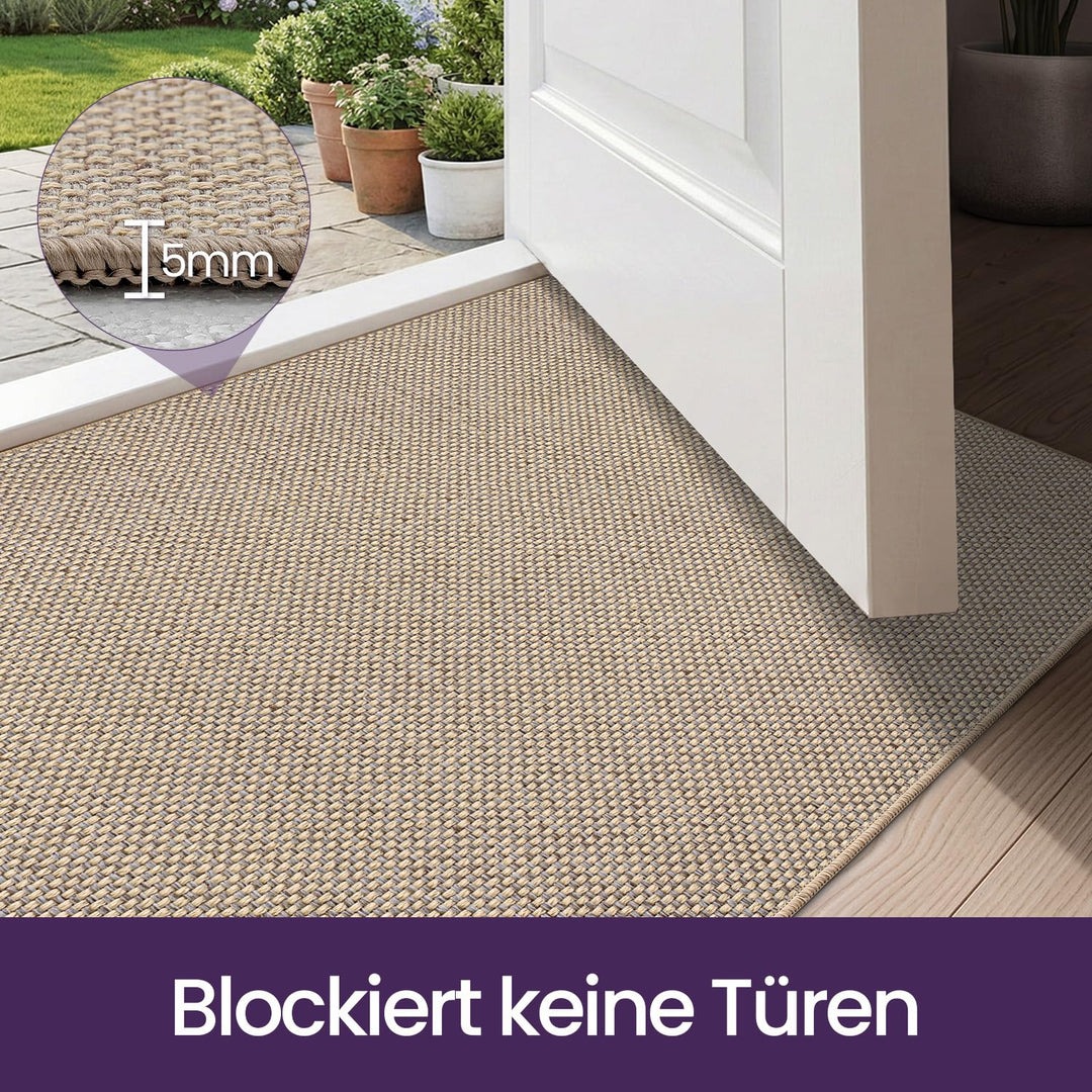 Schmutzfangmatte Innen 90x140 cm Polyester rutschfest Beige - Bild 3