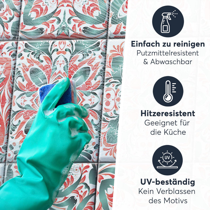 Mosaik Klebefliesen Vinyl selbstklebend 15x20 cm 18er-Set Küche Bad - Bild 6