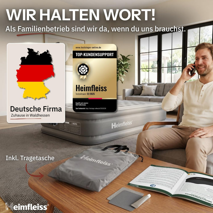 Luftmatratze selbstaufblasend 150x200 cm 46 cm Höhe für 2 Personen - Bild 8