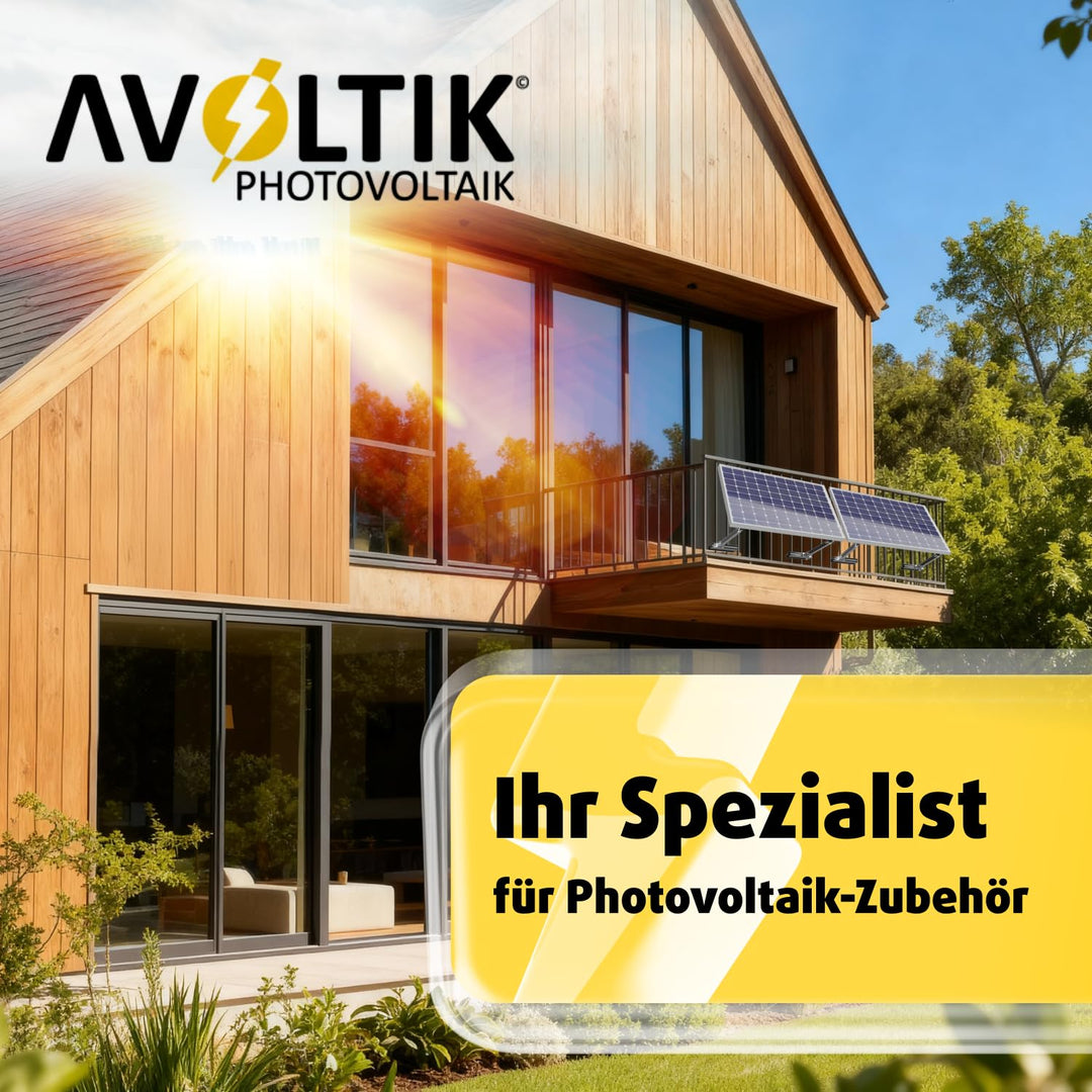 Balkonkraftwerk Halterung eckig Aluminium 0-30° neigbar für 2 Solarmodule - Bild 7