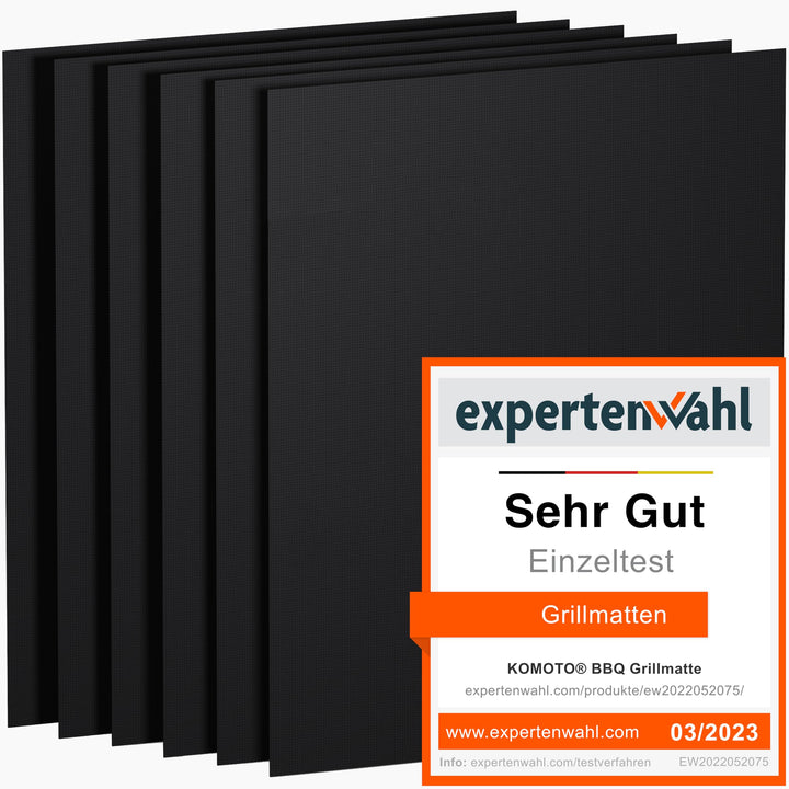 Grillmatte Antihaft 6er Set 50x40 cm für Gas- und Holzkohlegrill
