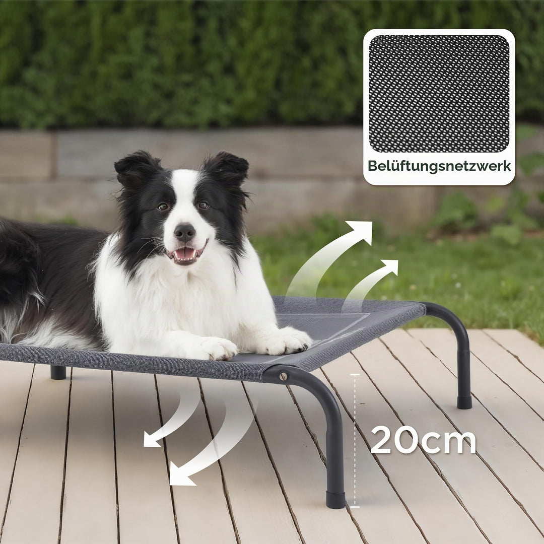 Hundeliege erhöht Outdoor Grau 124x80 cm bis 38 kg - Bild 2