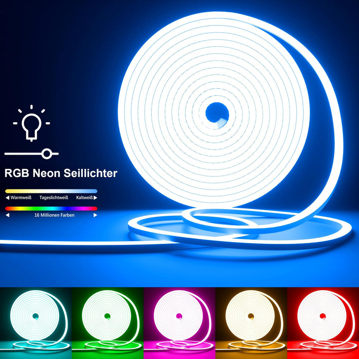 LED Neon Streifen RGB 15 m flexibel mit App &amp; Fernbedienung - Bild 5