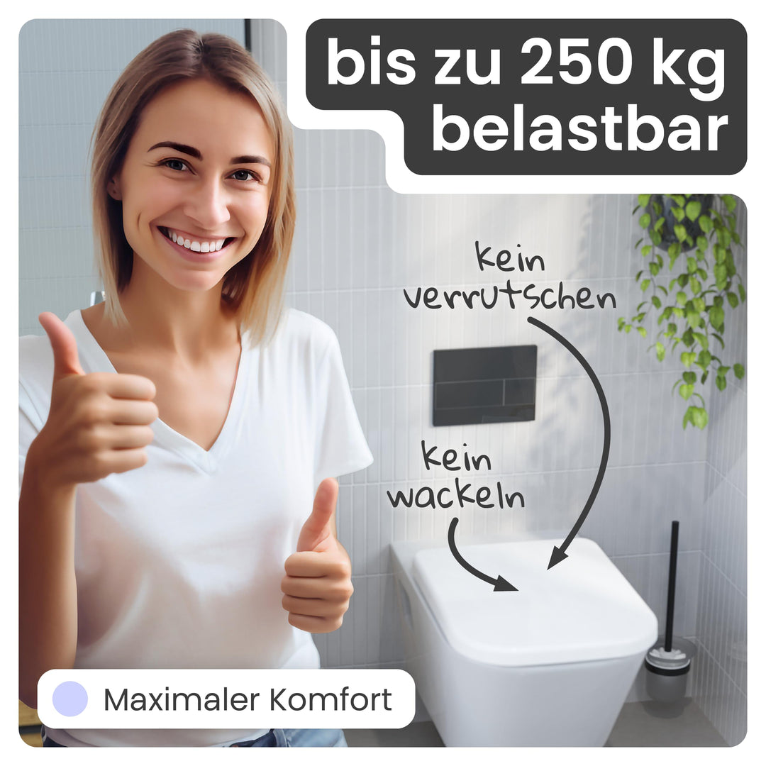 WC-Sitz eckig Duroplast mit Absenkautomatik und Schnellverschluss - Bild 7