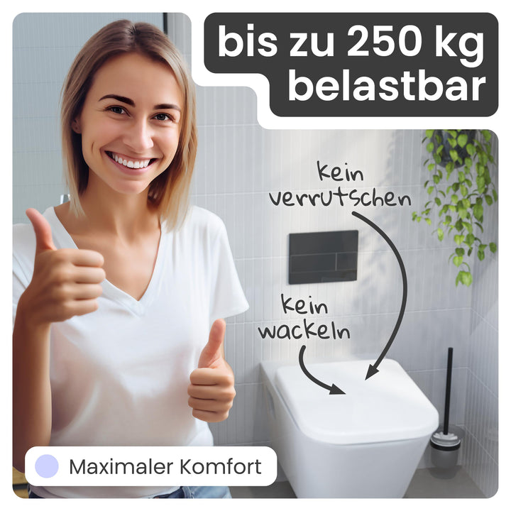WC-Sitz eckig Duroplast mit Absenkautomatik und Schnellverschluss - Bild 7