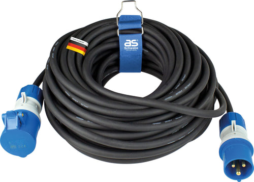 CEE Verlängerungsleitung 25 m Camping 230V/16A Gummischlauch