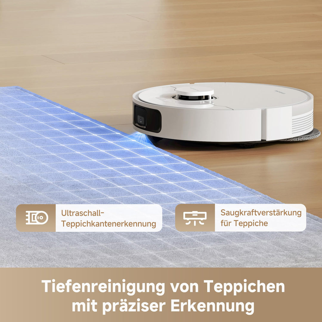 Saugroboter mit Wischfunktion 13.000 Pa Saugkraft für Teppich &amp; Hartboden - Bild 4
