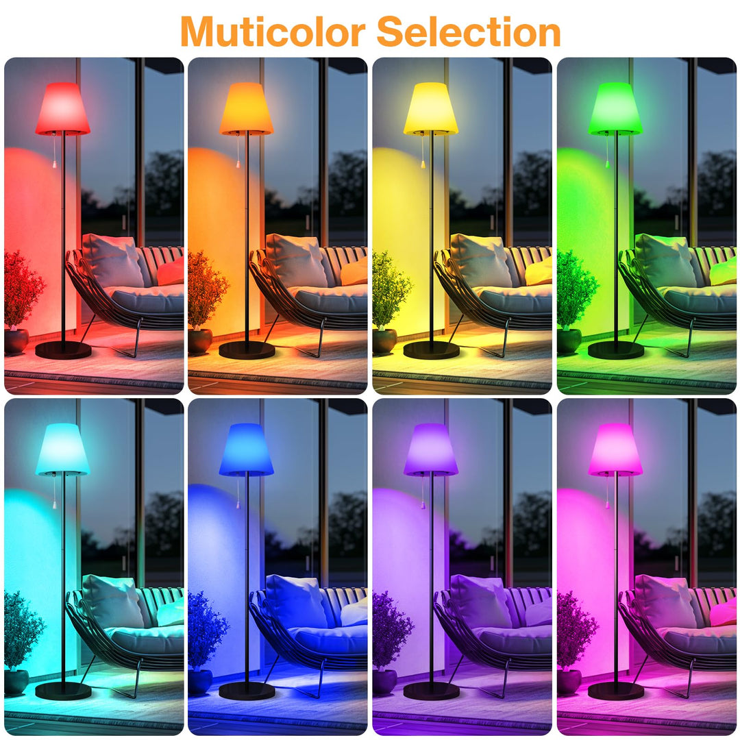 Solar Stehlampe Outdoor IP65 RGB+Warmweiss dimmbar mit Fernbedienung - Bild 5