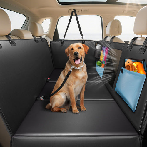 Hunde-Autositzbezug PU-Leder 137x64cm wasserdicht mit Hängematte