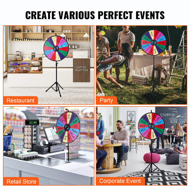 Glücksrad 60cm mit Ständer 14 Felder wiederbeschreibbar für Events - Bild 7