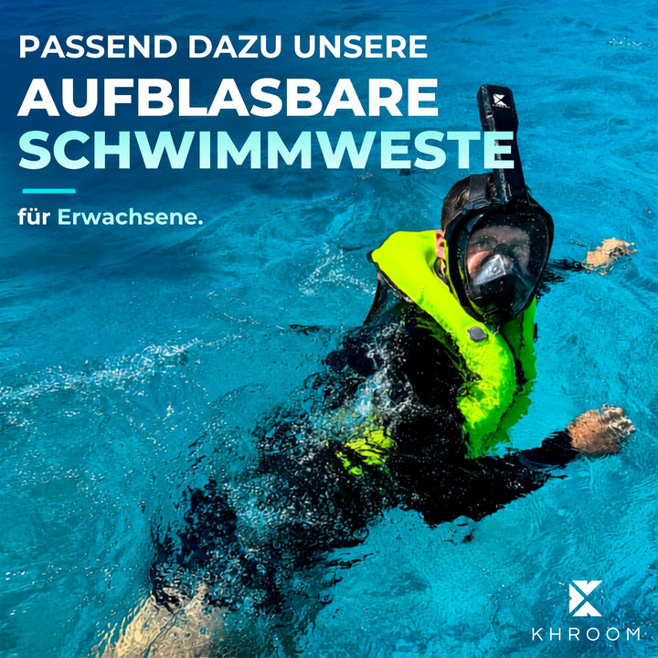 Schnorchelmaske Vollgesicht Erwachsene Anti-Beschlag mit Action-Cam-Halterung - Bild 7