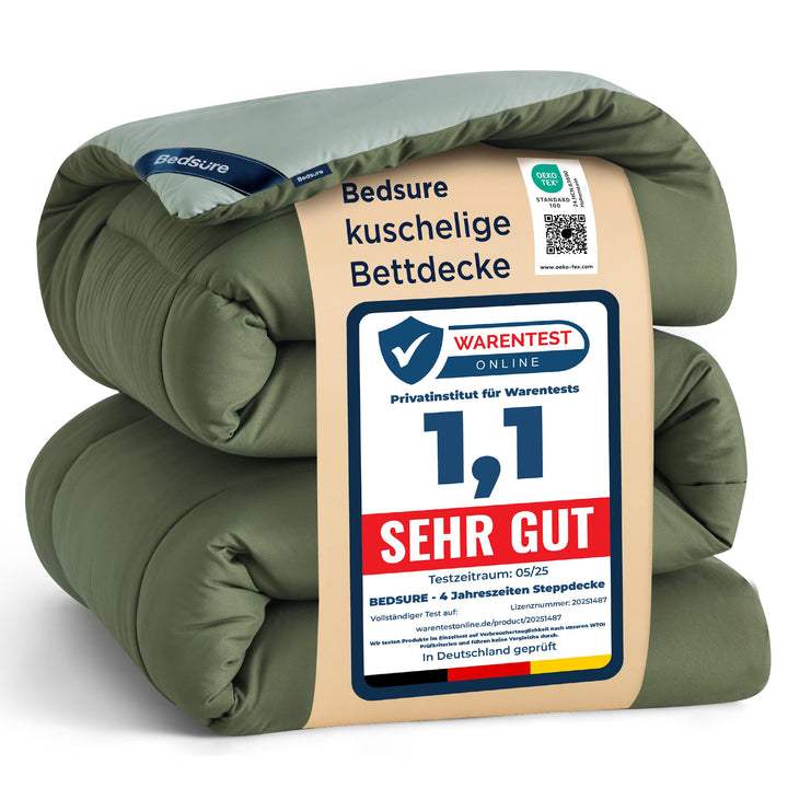 Bettdecke mit integriertem Bezug 135x200 Hohlfaser Ganzjahres
