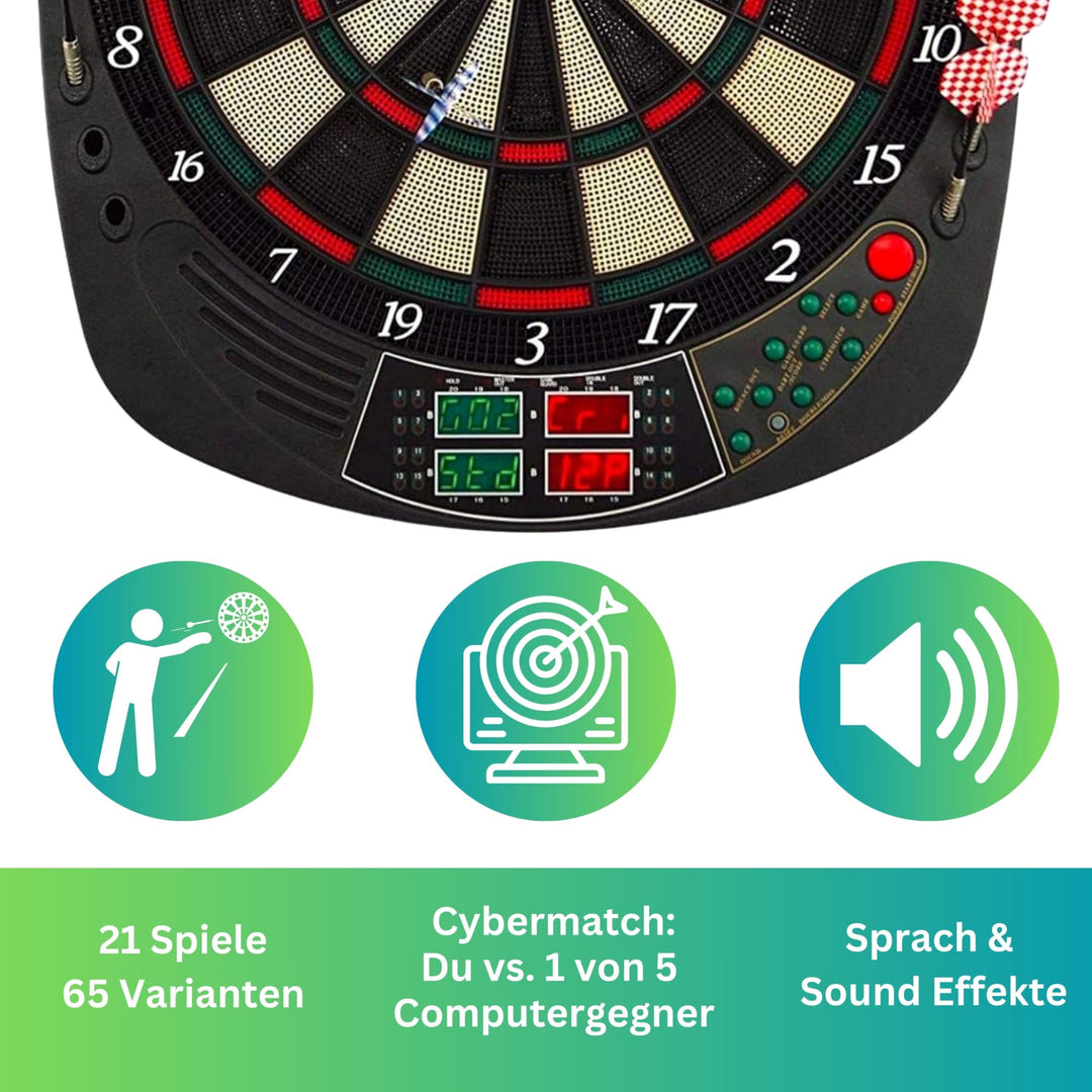 Elektronische Dartscheibe 27 Spiele 159 Varianten fuer bis zu 4 Spieler - Bild 3