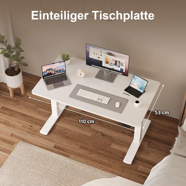 Höhenverstellbarer Schreibtisch elektrisch 110x53 cm mit Memory-Funktion - Bild 3