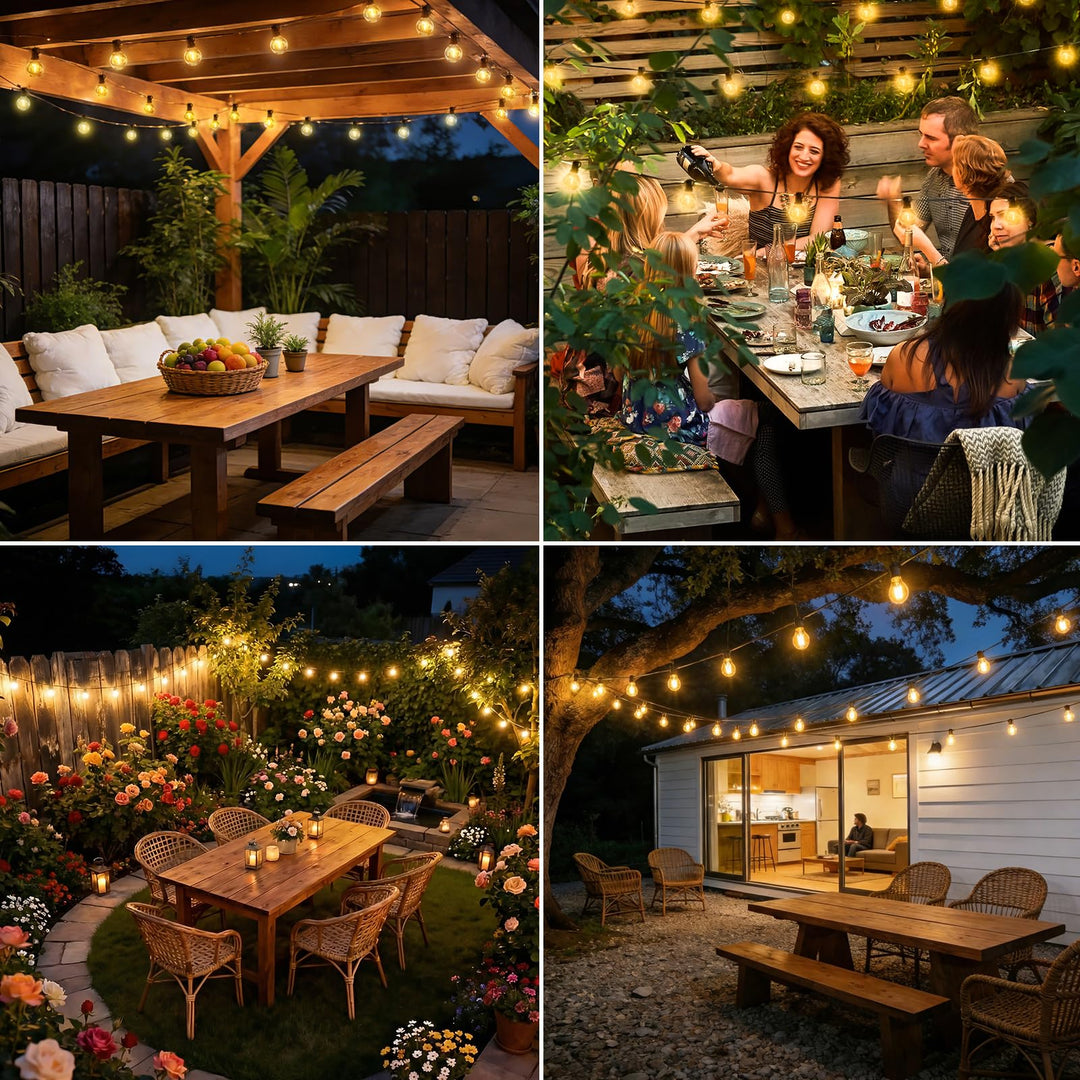Solar Lichterkette Outdoor 30m G40 Warmweiss mit Fernbedienung - Bild 7
