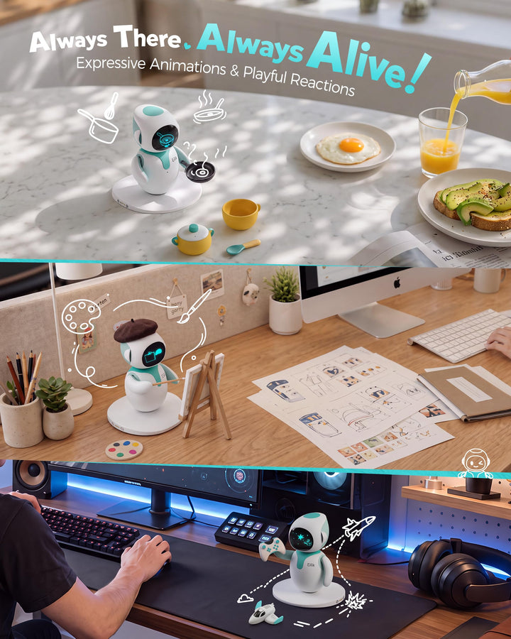 Desktop-Begleitroboter mit Emotionen Multi-Roboter-Interaktion Blau - Bild 5