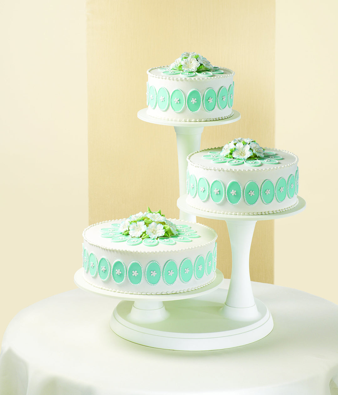 Tortenständer 3-stöckig Kunststoff weiss für Torten &amp; Cupcakes - Bild 8