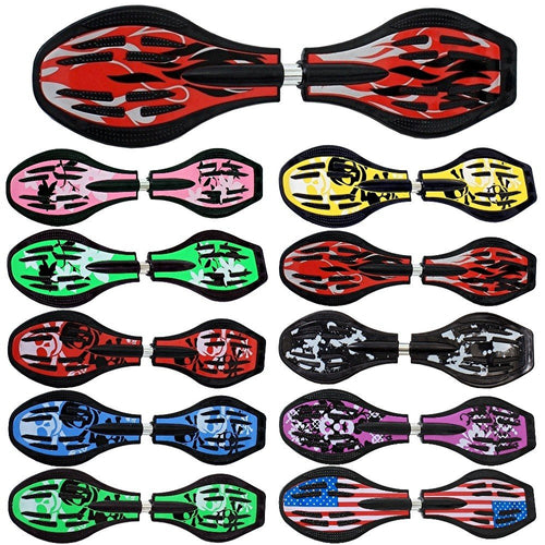 Waveboard mit LED-Rollen & ABEC-9-Kugellager bis 120 kg inkl. Tasche
