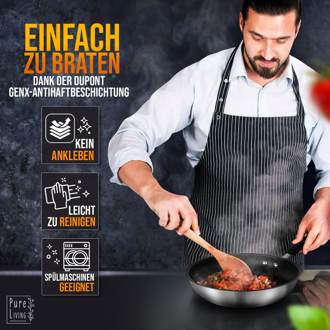Bratpfanne 28 cm Induktion Antihaft 3-lagig ofenfest spülmaschinenfest - Bild 4