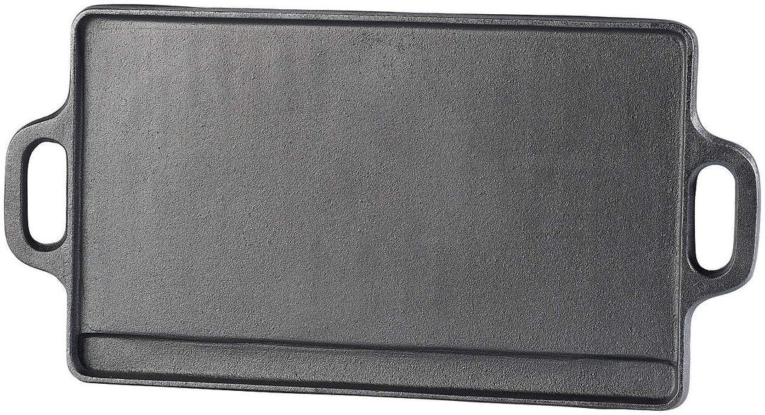 Gusseisen Grillplatte Wende-Set 2-teilig 46x23 cm für Grill und Ofen - Bild 4