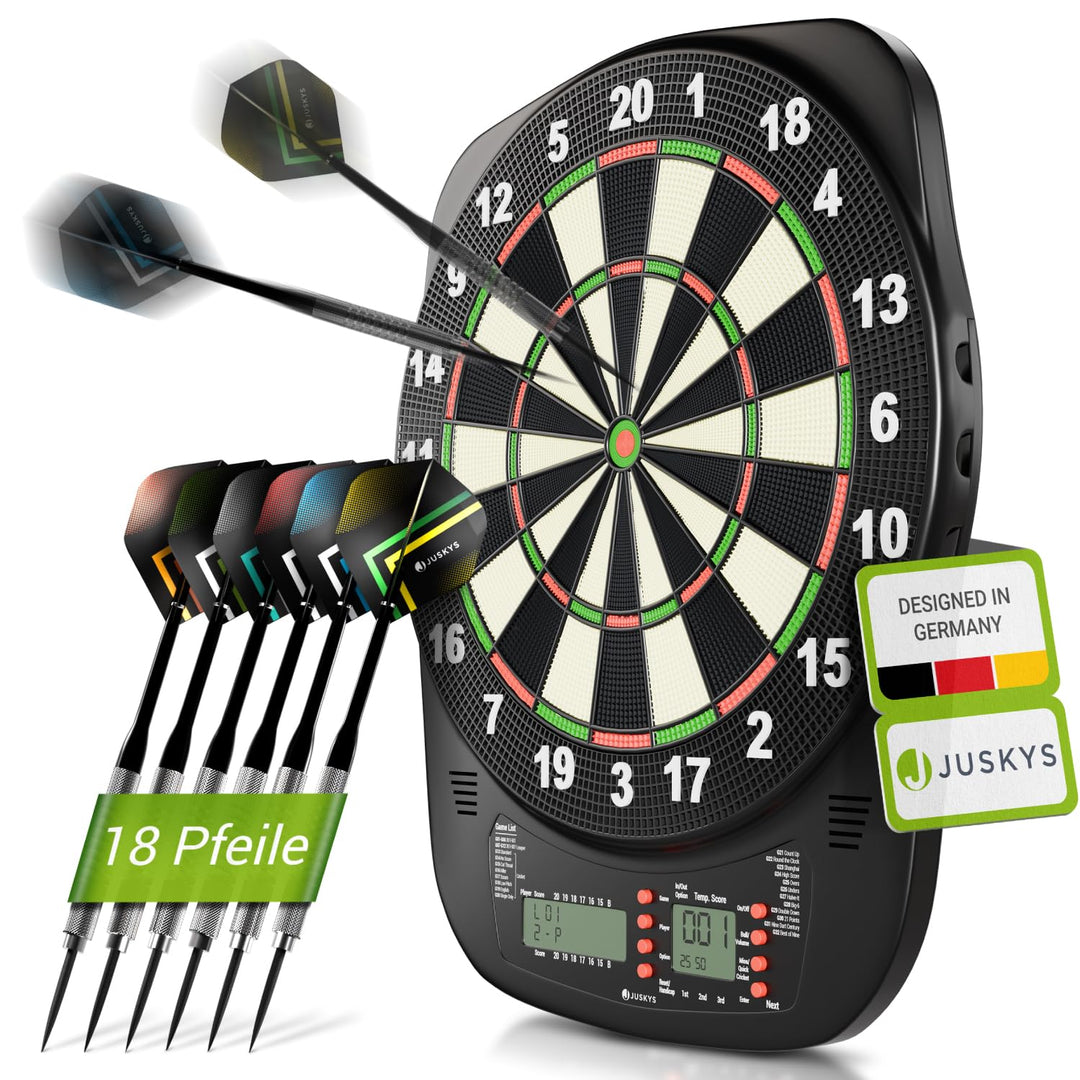 Elektronische Dartscheibe 32 Spiele 359 Varianten mit 18 Pfeilen