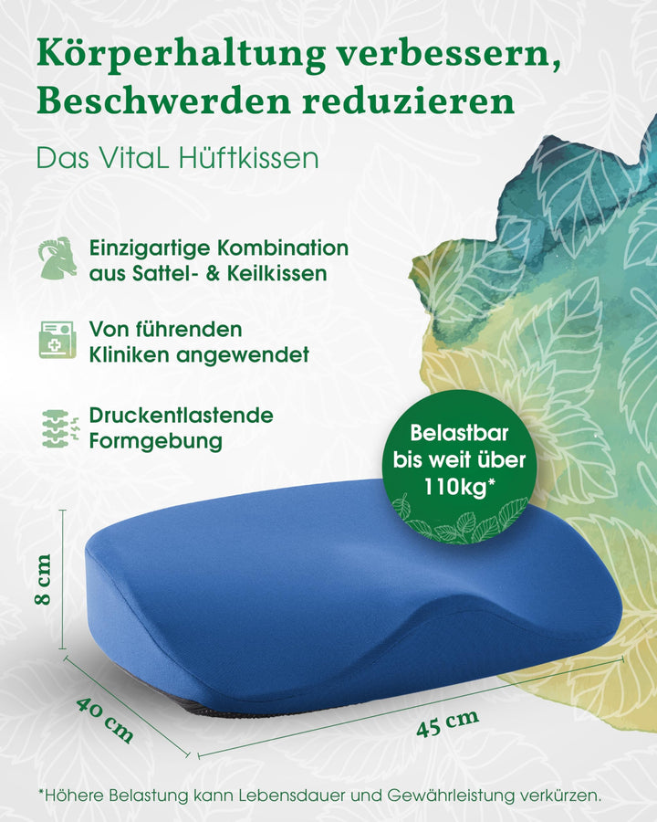 Orthopädisches Keilkissen Bürostuhl ergonomisch gegen Rückenschmerzen - Bild 2