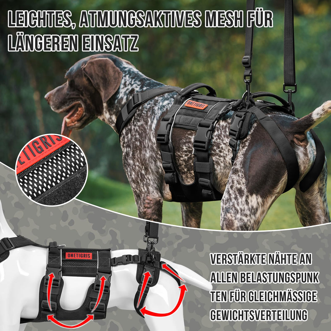 Hundegeschirr Hebegeschirr 2 Griffe Rehabilitation Grosse Hunde - Bild 4