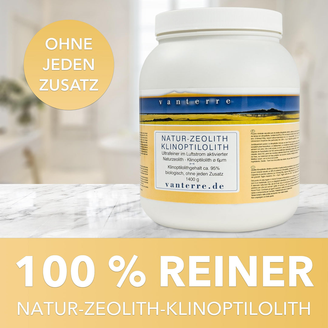 Zeolith Klinoptilolith ultrafein 6µm 1400g in HDPE-Dose - Bild 6
