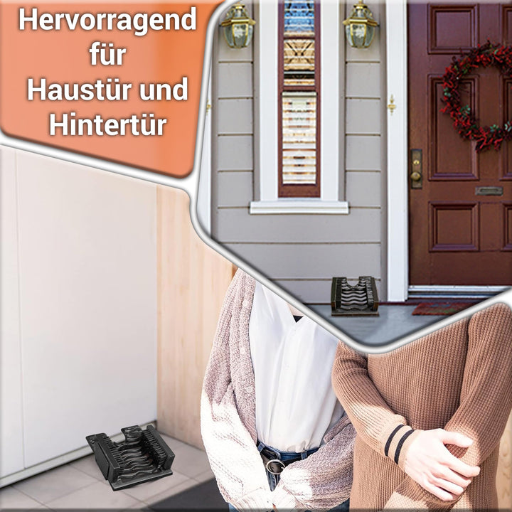 Schuhabstreifer Gusseisen 3-in-1 mit Bürsten und Stiefelknecht - Bild 8