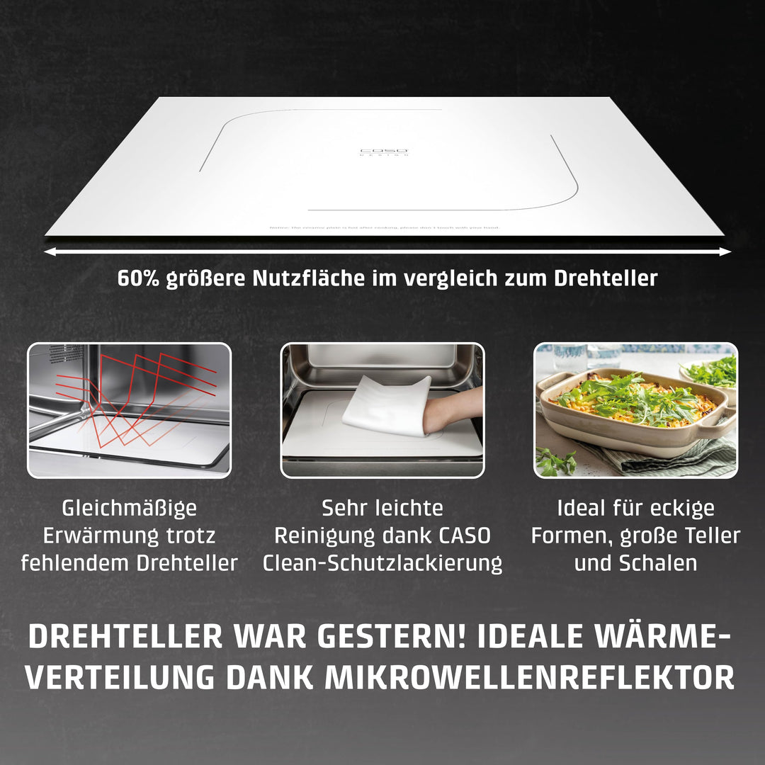 Mikrowelle mit Grill Keramikboden 20 Liter 2 Ebenen Edelstahl - Bild 6