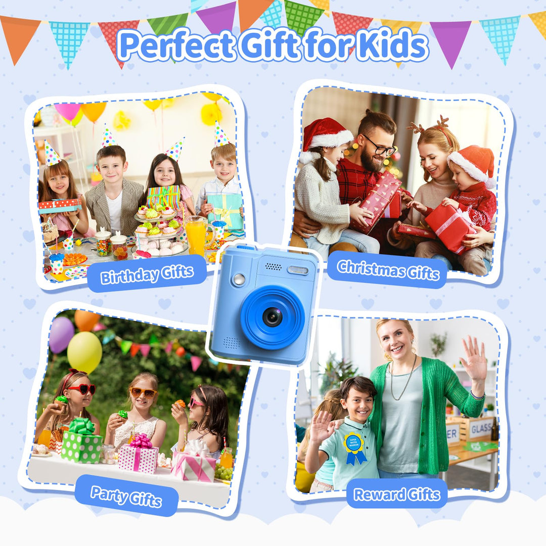 Sofortbildkamera Kinder mit Drucker 1080P IPS 32GB Karte - Bild 7