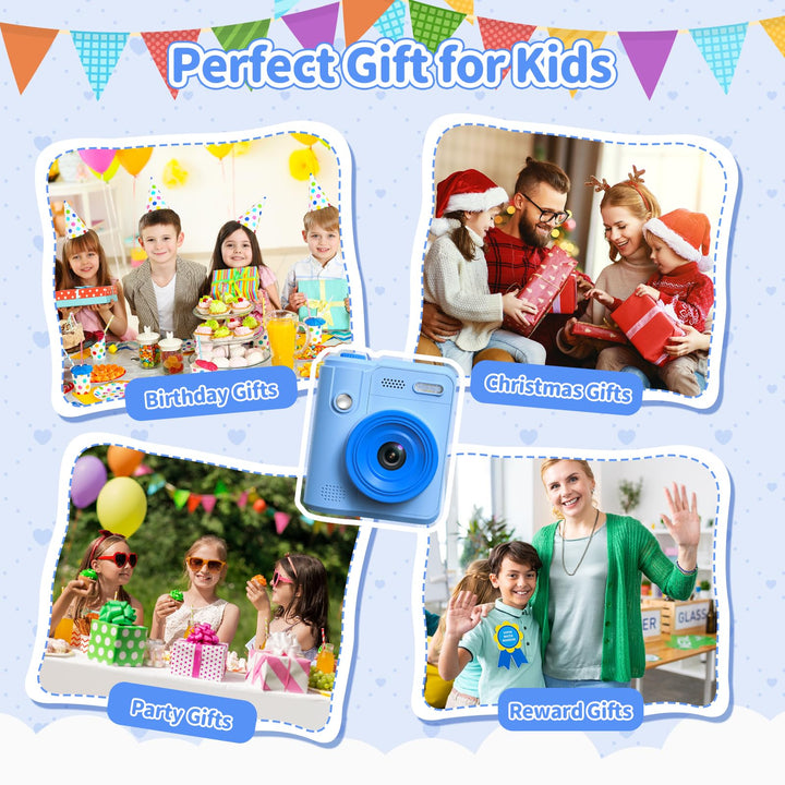 Sofortbildkamera Kinder mit Drucker 1080P IPS 32GB Karte - Bild 7