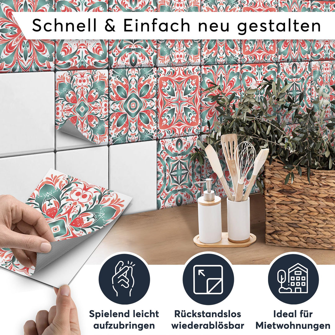 Mosaik Klebefliesen Vinyl selbstklebend 15x20 cm 18er-Set Küche Bad - Bild 2