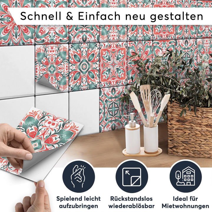 Mosaik Klebefliesen Vinyl selbstklebend 15x20 cm 18er-Set Küche Bad - Bild 2